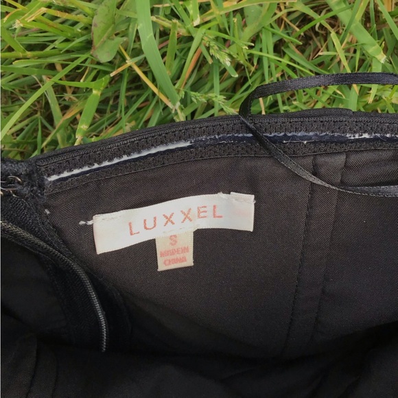 Luxxel Black Haven Strapless Split Wide Leg Jumpsuit with Side Cut Outs Size S - Picture 5 of 8